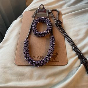 Chico’s purple/black stylish necklace and bracelet